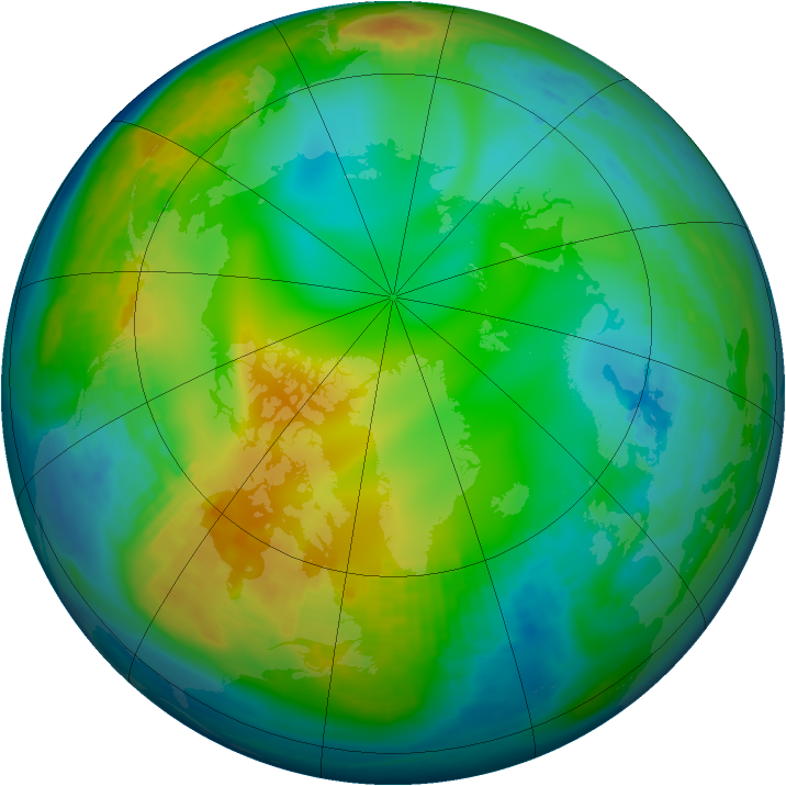 Arctic ozone map for 02 December 1989